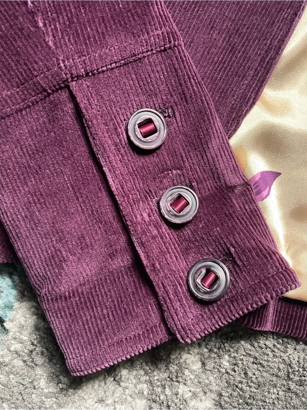 Allen B. By Allen Schwartz violet Corduroy Blazer & matching trouser 2piece suit